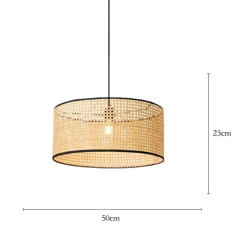 bamboo core rattan chandelier kitchen pendant light