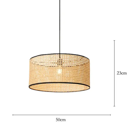 bamboo core rattan chandelier kitchen pendant light