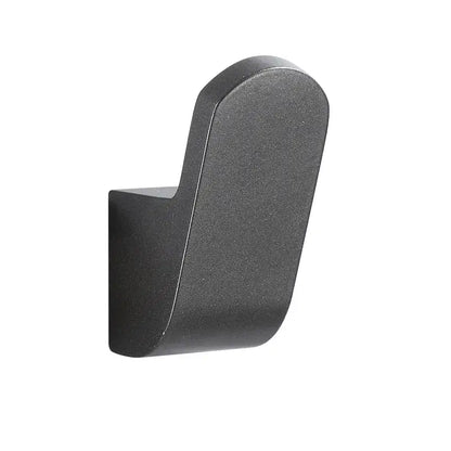 Modern matte black bathroom hardware set with shelf and towel rack
