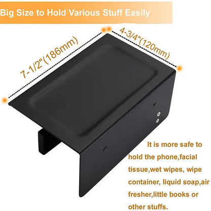 Modern matte black bathroom multi-function holder with shelf