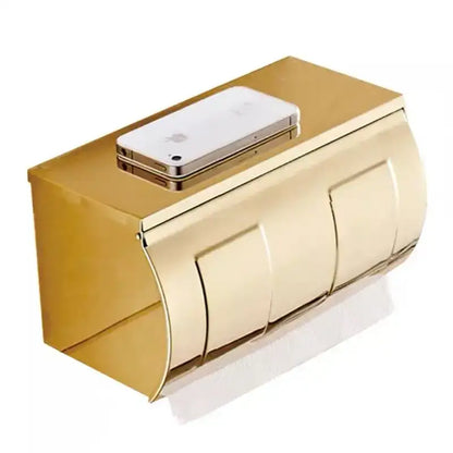 Modern gold paper phone holder shelf silver & gold bathroom rack