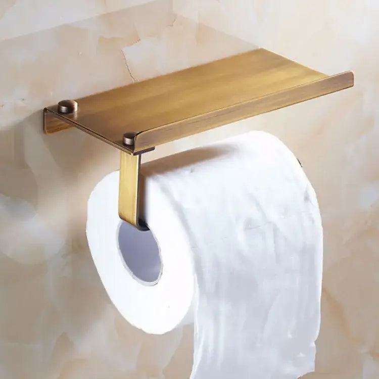 Modern gold paper phone holder shelf silver & gold bathroom rack