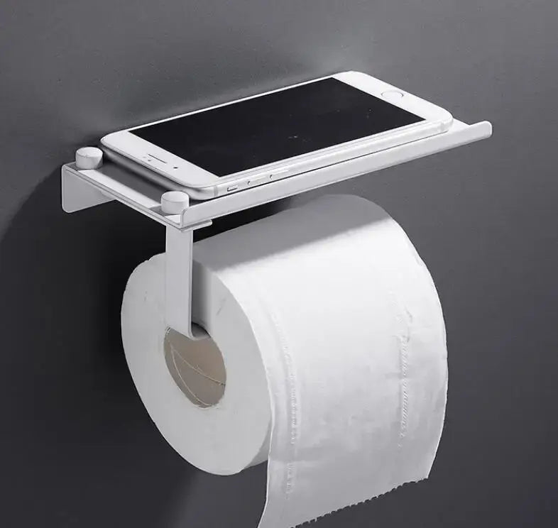 Modern gold paper phone holder shelf silver & gold bathroom rack