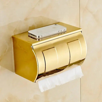 Modern gold paper phone holder shelf silver & gold bathroom rack