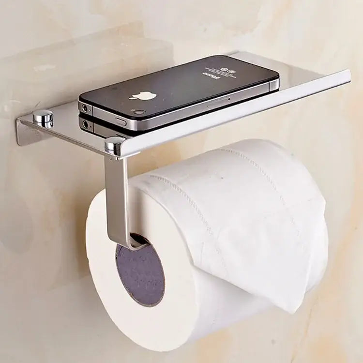Modern gold paper phone holder shelf silver & gold bathroom rack