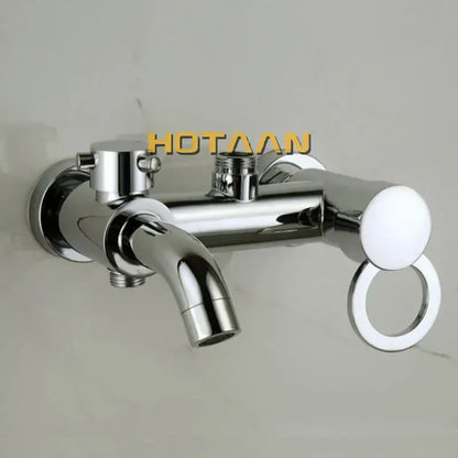 Chrome rainfall shower faucet set with handheld sprayer bathroom