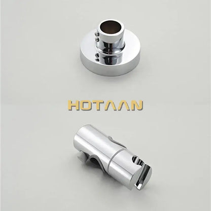 Chrome rainfall shower faucet set with handheld sprayer bathroom