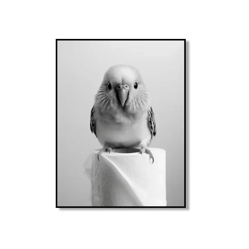 DecorBites™ Bathroom Wall Art: Cute Animal Canvas Posters