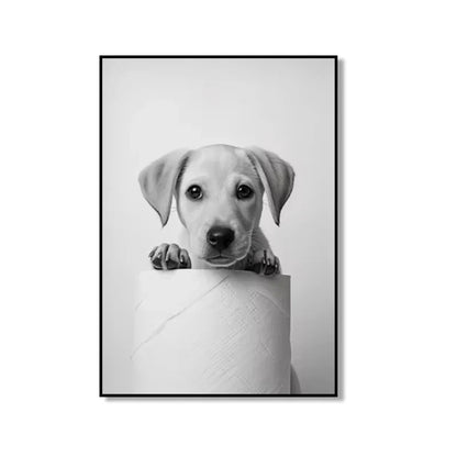 DecorBites™ Bathroom Wall Art: Cute Animal Canvas Posters