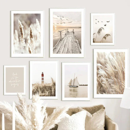 DecorBites™ Beach Landscape Canvas Wall Art Decor