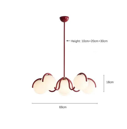 Modern gold & frosted glass pendant light – living room chandelier