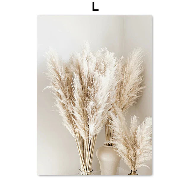DecorBites™ "Beige Flower Grass Wall Art Print"