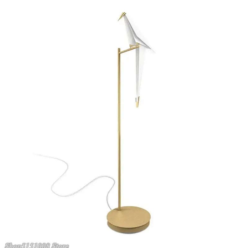 bird origami floor lamp gold living room standing light