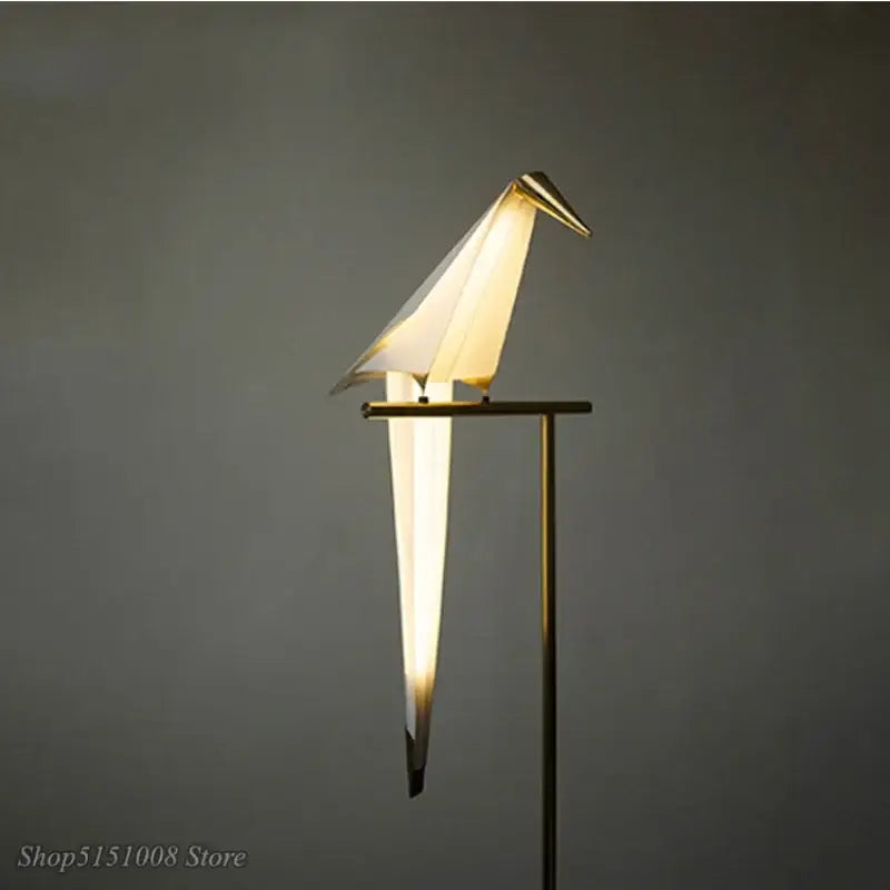 bird origami floor lamp gold living room standing light