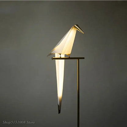 bird origami floor lamp gold living room standing light