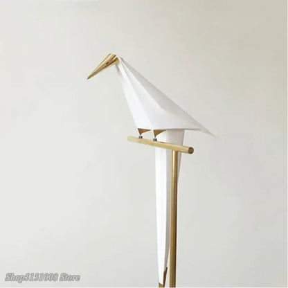 bird origami floor lamp gold living room standing light