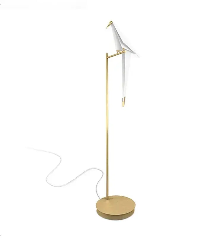bird origami floor lamp gold living room standing light