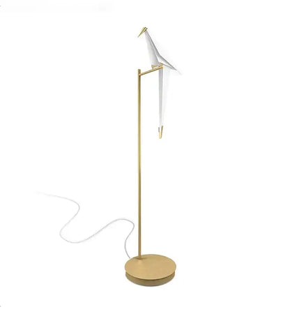 bird origami floor lamp gold living room standing light