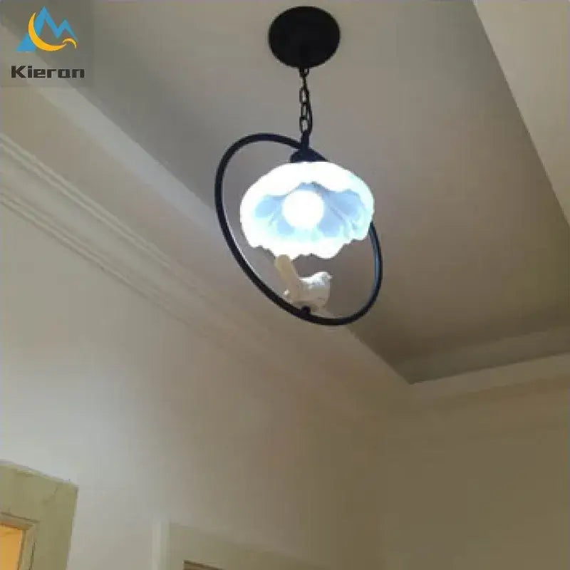birdcage led chandelier black and white bedroom light