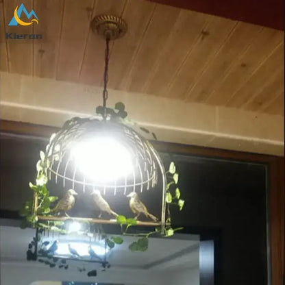 birdcage led chandelier black and white bedroom light