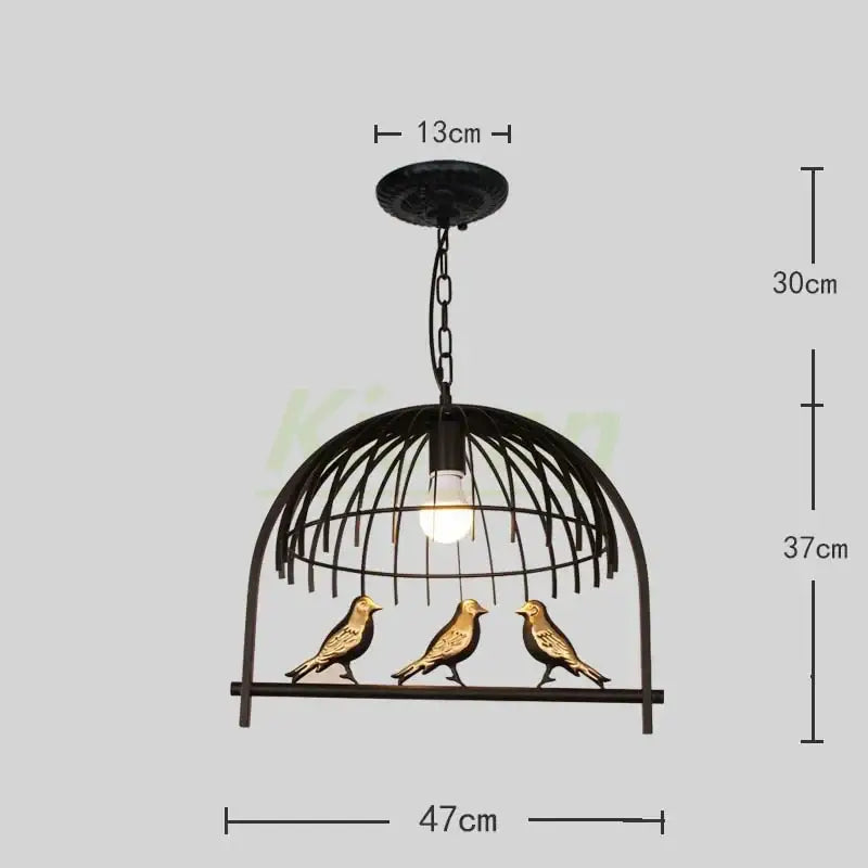 birdcage led chandelier black and white bedroom light