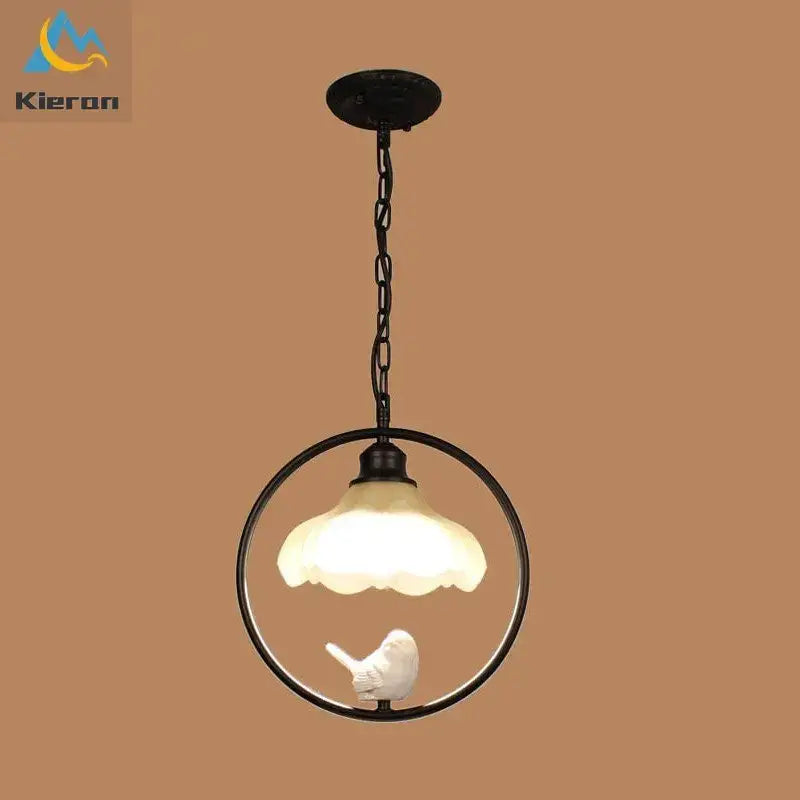 birdcage led chandelier black and white bedroom light