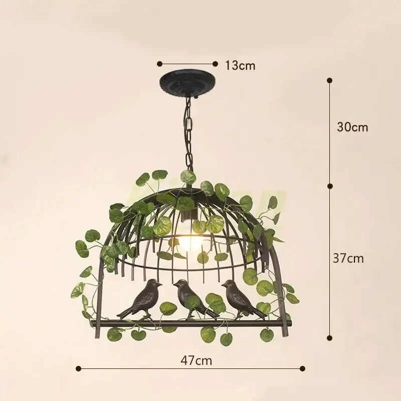 birdcage led chandelier black and white bedroom light