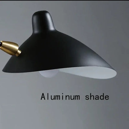 black aluminum 3 arm floor lamp for living room