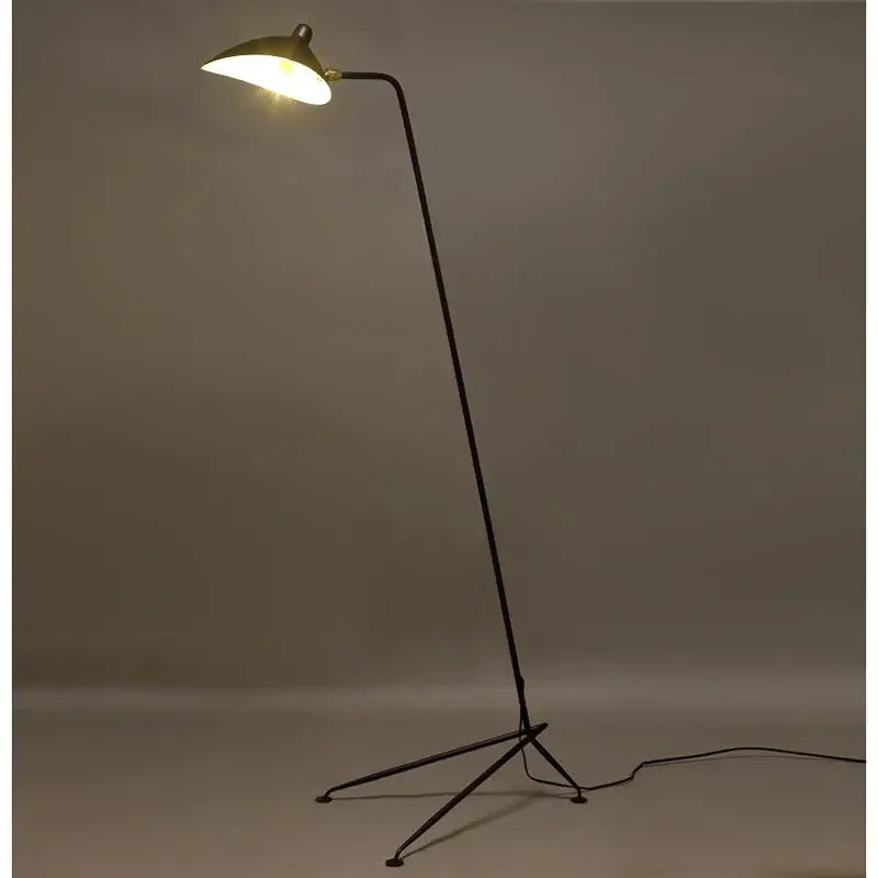 black aluminum 3 arm floor lamp for living room