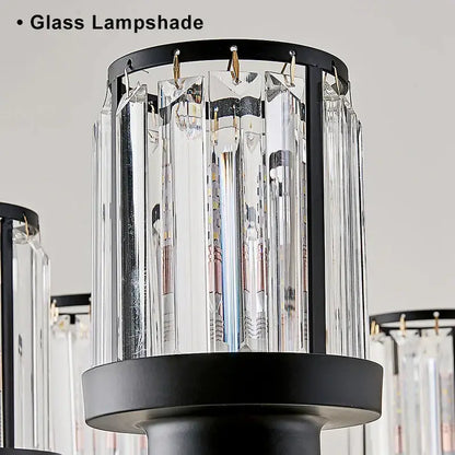 black art crystal chandelier bronze living room lighting