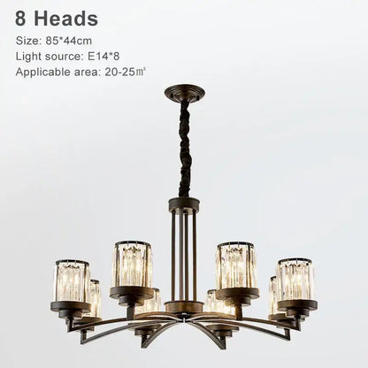 black art crystal chandelier bronze living room lighting