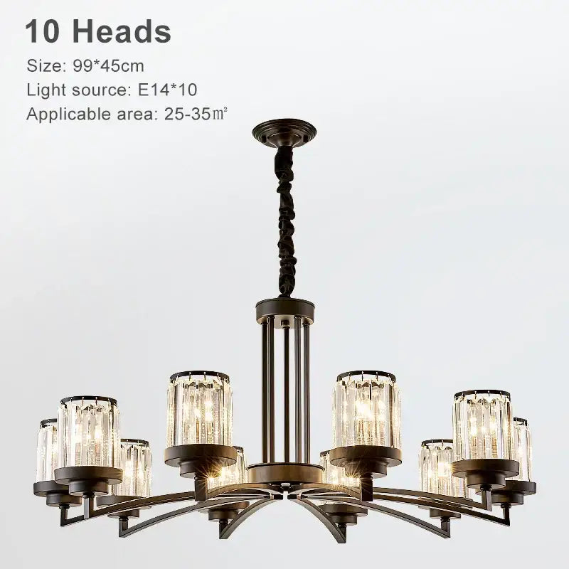 black art crystal chandelier bronze living room lighting