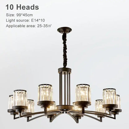 black art crystal chandelier bronze living room lighting