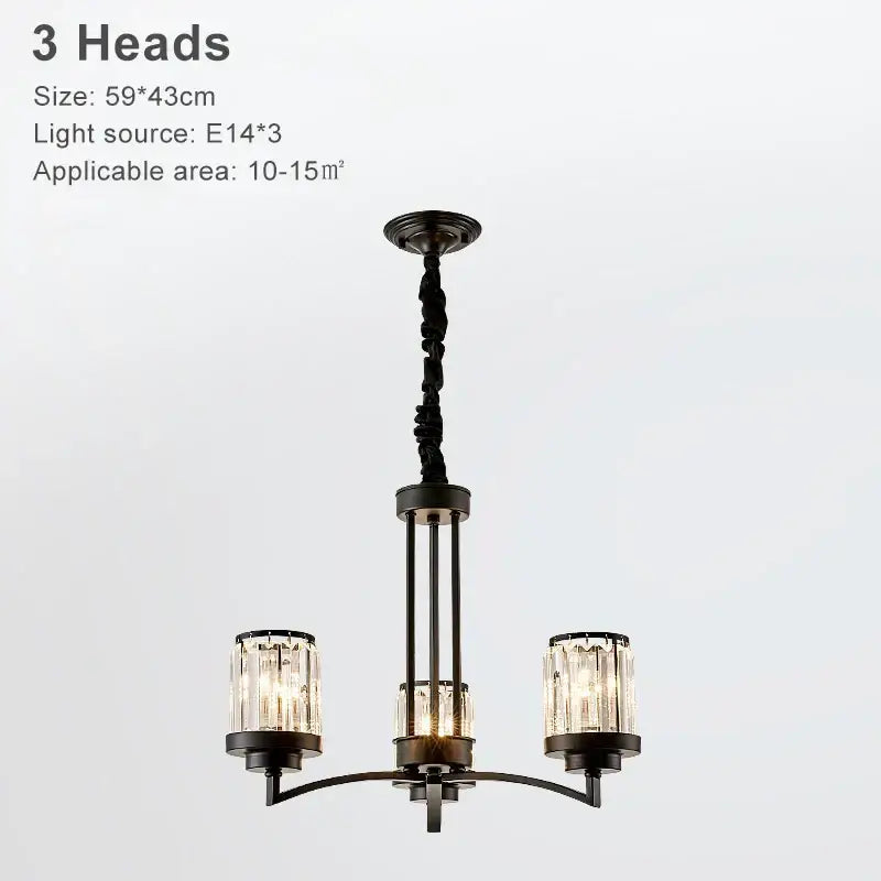 black art crystal chandelier bronze living room lighting