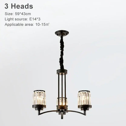 black art crystal chandelier bronze living room lighting