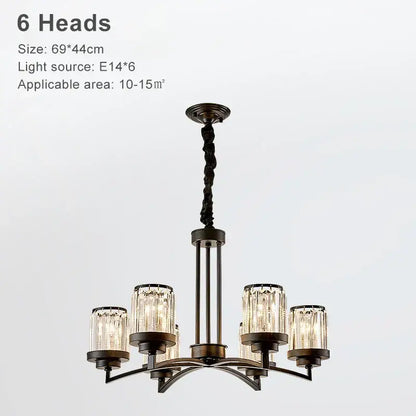 black art crystal chandelier bronze living room lighting