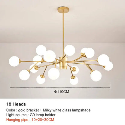 black chandelier with white glass globes for living room