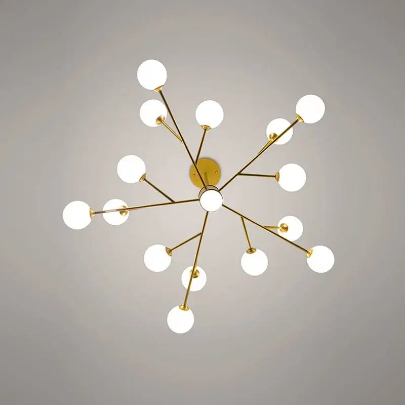 black chandelier with white glass globes for living room