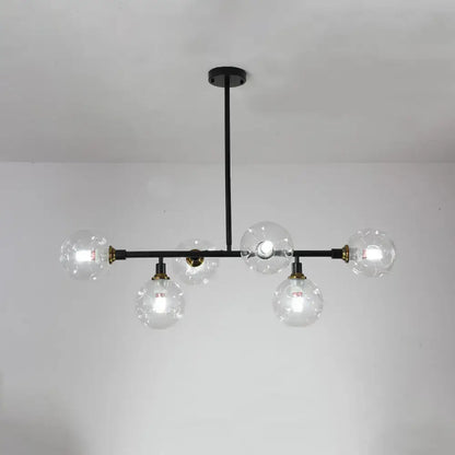 Modern black dimpled glass ball pendant light for dining rooms