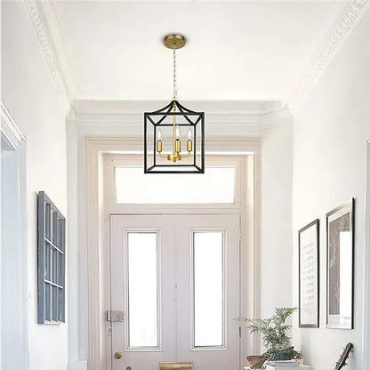black farmhouse chandelier lantern dining room pendant light