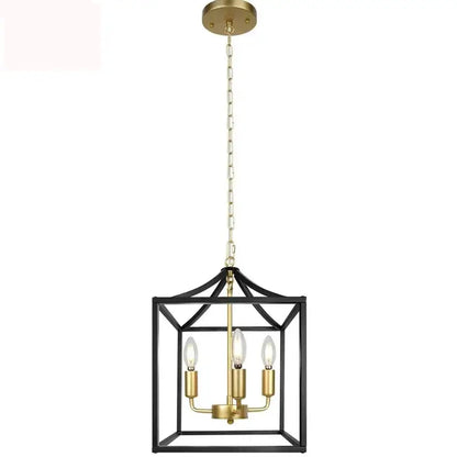 black farmhouse chandelier lantern dining room pendant light