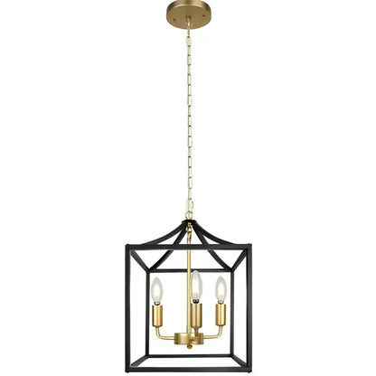 black farmhouse chandelier lantern dining room pendant light