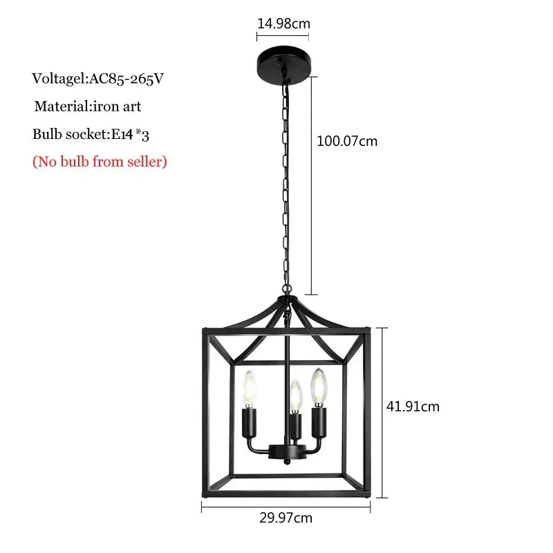 black farmhouse chandelier lantern dining room pendant light