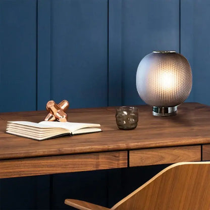 black glass ball table light for bedroom living room