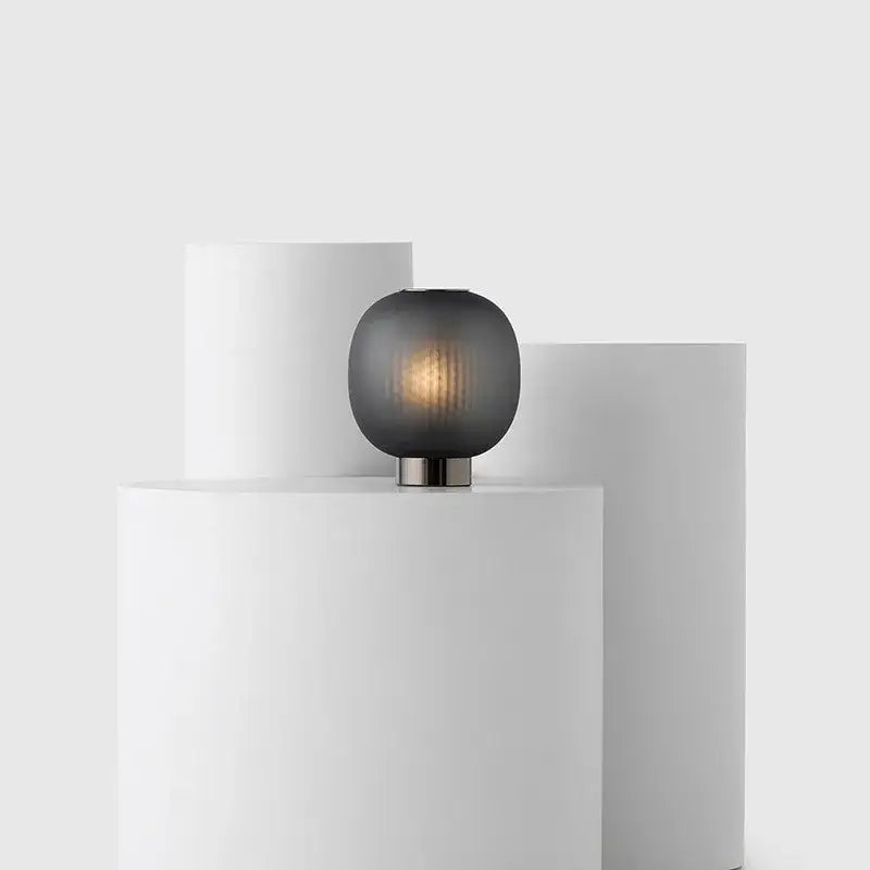 black glass ball table light for bedroom living room