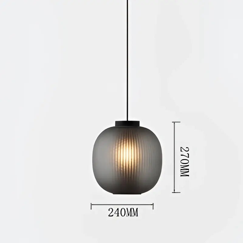 black glass ball table light for bedroom living room