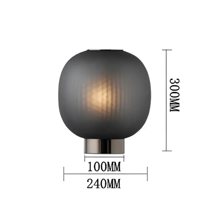 Nordic black glass ball table light for bedroom