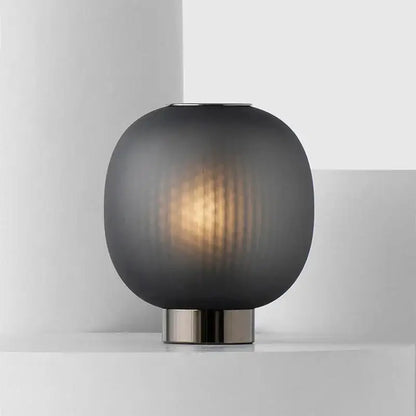 black glass ball table light for bedroom living room