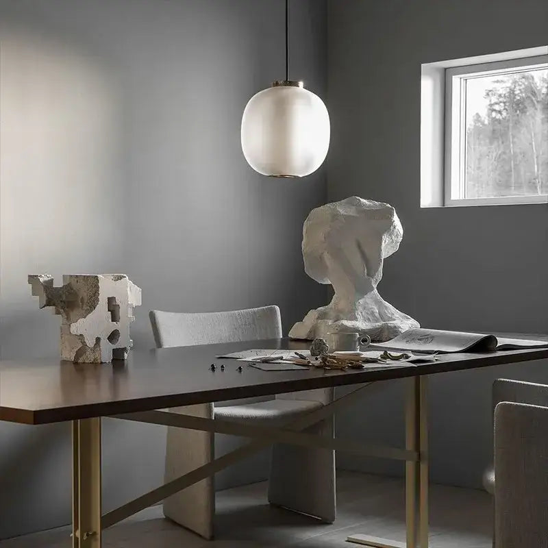 black glass ball table light for bedroom living room