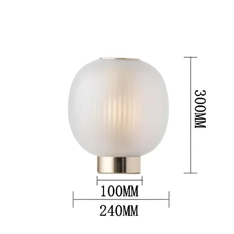 black glass ball table light for bedroom living room